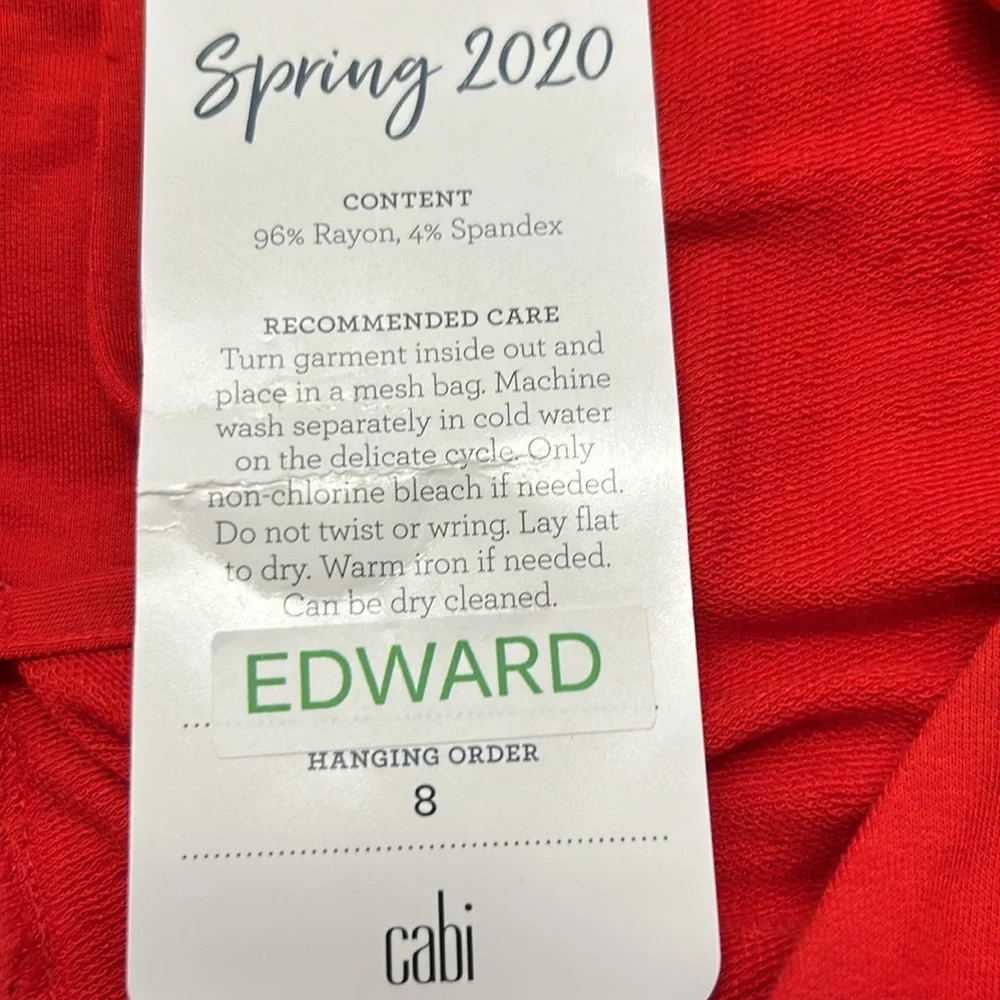 NWT Cabi Uptown Jumpsuit‎ Ankle in Vermilion Red M